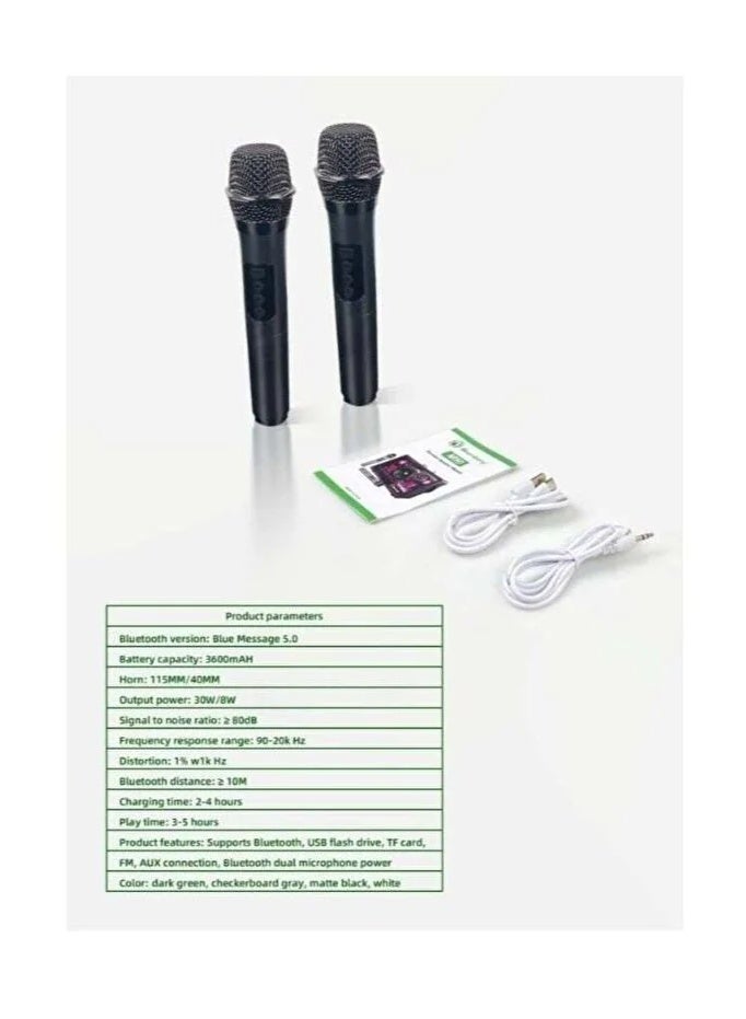 سمارت باري جهاز كاريوكي SMARTBARRY M90 بتقنية البلوتوث مع ميكروفونين لاسلكيين وإضاءة RGB - أفضل صفقة للمرح المنزلي - Image 3